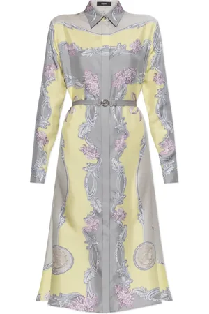 VERSACE Femme, Robes, Multicolore, Taille: 34 FR Robe en soie