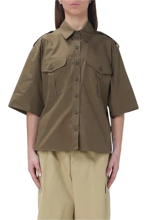 Aspesi Femme, Blouses et Chemises, Vert, Taille: 36 FR Chemise Verte à Col et Poches