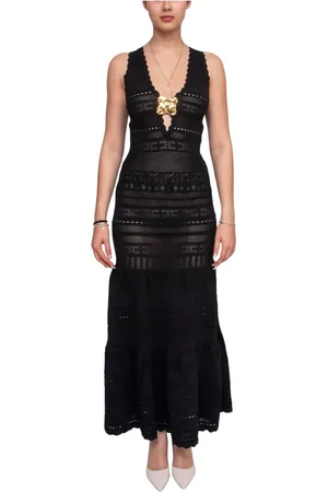 Elisabetta Franchi Femme, Robes, Noir, Taille: 38 FR Robe Noire en Tricot pour Femmes