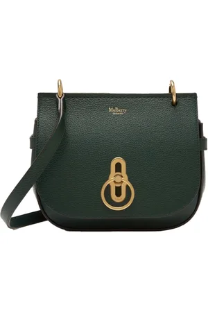 MULBERRY Femme, Sacs, Vert, Taille: ONE Size Amberley Satchel en Cuir Vert