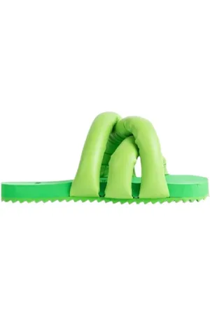 Yume Yume Femme, Chaussures, Vert, Taille: 41 EU Sandales vertes en cuir vegan