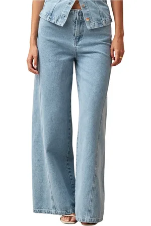 ALOHAS Femme, Jeans, Bleu, Taille: 38 FR Magda Pantalon en Denim Bleu