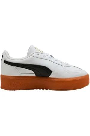 PUMA Femme, Chaussures, Blanc, Taille: 39 EU Baskets en Cuir Rétro Elevata Palermo