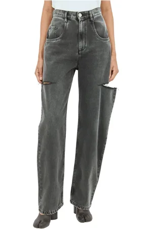 Maison Margiela Femme, Jeans, Noir, Taille: 36 FR Wide-leg Cut-Out Jeans