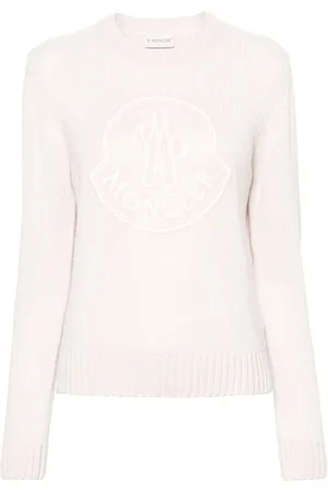 Moncler Femme, Pulls, Blanc, Taille: 38 FR Maille Élégante pour un Look Tendance