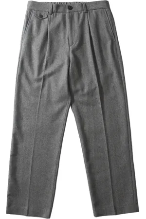 Edmmond Studios Homme, Pantalons, Gris, Taille: S Pantalon classique en laine Gris clair chiné