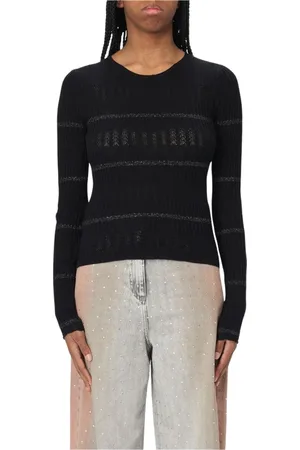 Pinko Femme, Pulls, Noir, Taille: 40 FR Pull à côtes