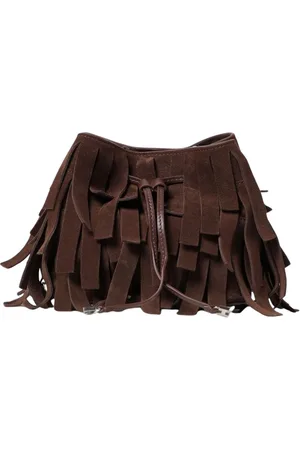 Hogan Femme, Sacs, Brun, Taille: ONE Size Frange Cuir Embrayage