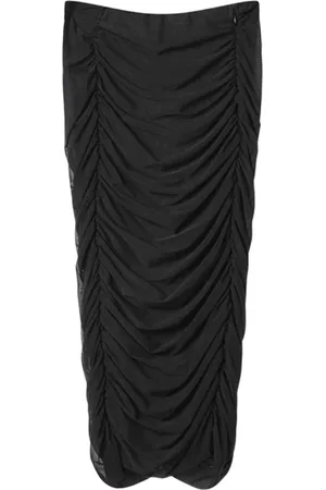 Mar De Margaritas Femme, Jupes, Noir, Taille: 42 FR Jupe Longue Noire en Tulle à Volants