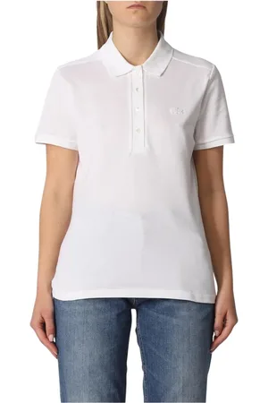 Lacoste Femme, Tops, Blanc, Taille: 44 FR Polo Blanc Intemporel