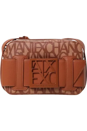 Armani Exchange Femme, Sacs, Brun, Taille: ONE Size Sac Bandoulière Noir Élégant avec Boucle Unique