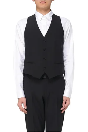 Emporio Armani Homme, Costumes, Noir, Taille: 3XL Gilet Élégant Noir