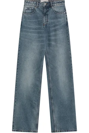 Ami Femme, Pantalons, Bleu, Taille: W27 Jean Coupe Droite en Denim