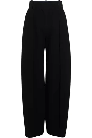 Jacquemus Femme, Pantalons, Noir, Taille: 38 FR Pantalon noir taille haute avec passants de ceinture