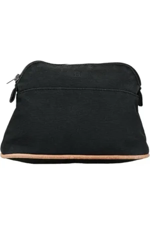 Hermès Femme, Pre-owned, Noir, Taille: ONE Size Pre-owned Toile pochettes-minaudieres