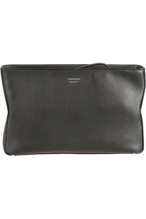 Salvatore Ferragamo Homme, Sacs, Noir, Taille: ONE Size Pochette Star de voyage 1 soufflet