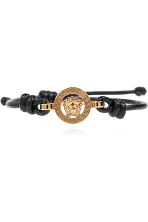 VERSACE Homme, Accessoires, Noir, Taille: ONE Size Bracelet en cuir