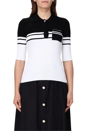 Liu Jo Femme, Tops, Blanc, Taille: 38 FR Pull blanc à col rond côtelé