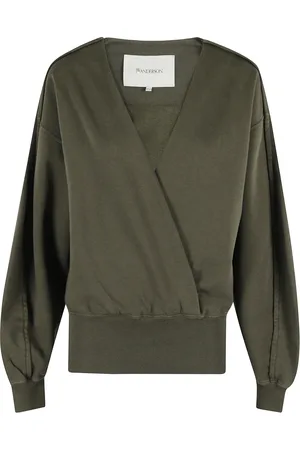 J.W.Anderson Femme, Sweatshirts et sweats à capuche, Brun, Taille: 36 FR Sweat à Enrouler en Kaki