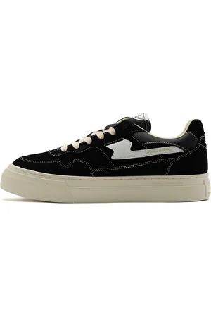 S.W.C. Stepney Workers Club Homme, Chaussures, Noir, Taille: 36 1/2 EU Baskets en daim pour hommes modernes