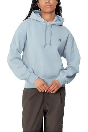 Carhartt Femme, Sweatshirts et sweats à capuche, Bleu, Taille: 42 FR Sweat à Capuche Nelson Dusty Ice