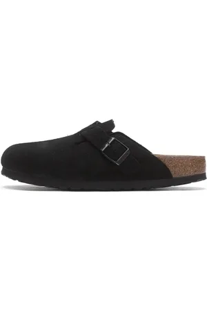 Birkenstock Homme, Chaussures, Noir, Taille: 37 EU Sabot en cuir suédé noir