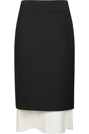 Rohe Femme, Jupes, Noir, Taille: 38 FR Élégante Jupe Longue en Laine Noire