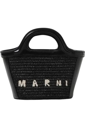 Marni Femme, Sacs, Noir, Taille: ONE Size Sac Mini Trunk en Rafia