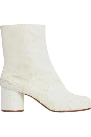 Maison Margiela Femme, Chaussures, Blanc, Taille: 36 EU Bottines Blanches à Talon Sculpté