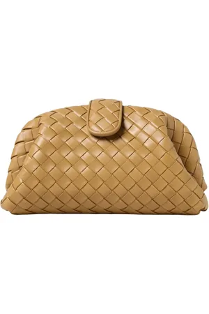 Bottega Veneta Femme, Sacs, Brun, Taille: ONE Size Pochette Tissée Camel