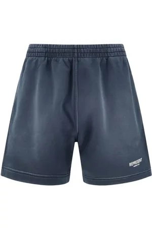 Represent Homme, Shorts, Bleu, Taille: L Shorts en Molleton de Coton Bleu Nuit