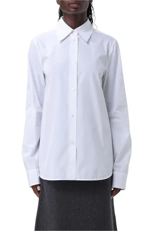 Jil Sander Femme, Blouses et Chemises, Blanc, Taille: 34 FR Chemise Popeline Blanche Coupe Décontractée