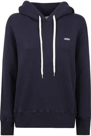 Autry Femme, Sweatshirts et sweats à capuche, Bleu, Taille: 44 FR Sweat à capuche avec logo brodé