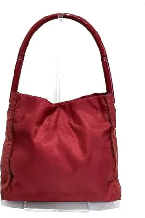 Prada Femme, Pre-owned, Rouge, Taille: ONE Size Pre-owned Toile sacs-main