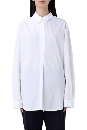 BARENA Femme, Blouses et Chemises, Blanc, Taille: 40 FR Chemise Blanche en Coton, Polyvalente et Élégante
