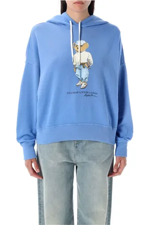 Ralph Lauren Femme, Sweatshirts et sweats à capuche, Bleu, Taille: 40 FR Sweat à Capuche Ours