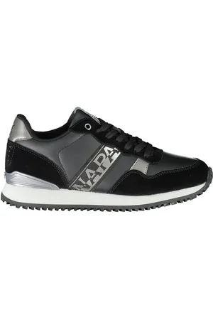 Napapijri Femme, Chaussures, Noir, Taille: 41 EU Baskets noires à lacets avec détail contrasté