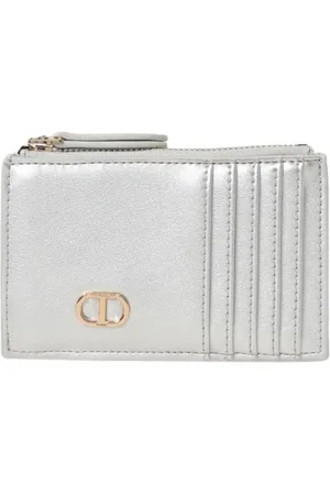 Twin-Set Femme, Accessoires, Gris, Taille: ONE Size Porte-Cartes Argent Mini Sac