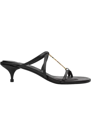 Jacquemus Femme, Chaussures, Noir, Taille: 38 EU Sandales à talons noirs avec détail doré
