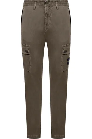 Stone Island Homme, Pantalons, Vert, Taille: W32 Pantalon slim en coton vert