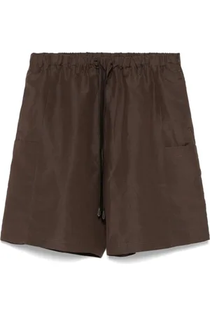 Max Mara Femme, Shorts, Brun, Taille: 38 FR Shorts Pure Marron avec Taille Élastique