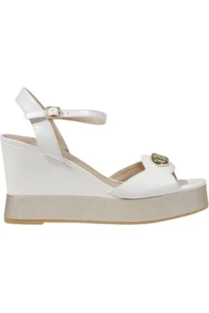 Liu Jo Femme, Chaussures, , Taille: 40 EU Sandale en cuir crème pour femmes