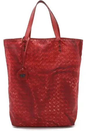 Bottega Veneta Femme, Pre-owned, Rouge, Taille: ONE Size Pre-owned Toile sacs-main