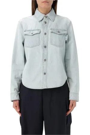 Bottega Veneta Femme, Blouses et Chemises, Bleu, Taille: 36 FR Veste en jean stone-washed