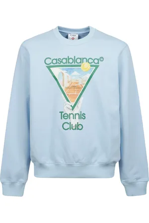 Casablanca Homme, Sweatshirts et sweats à capuche, Bleu, Taille: L Metaphysical Tennis Icon Sweat à Manches Longues