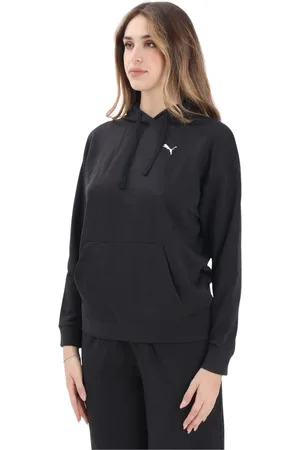 PUMA Femme, Sweatshirts et sweats à capuche, Noir, Taille: 38 FR Sweat à capuche noir Essentials femme