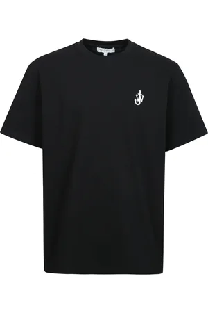 J.W.Anderson Homme, Tops, Noir, Taille: L T-shirt à manches courtes avec logo brodé