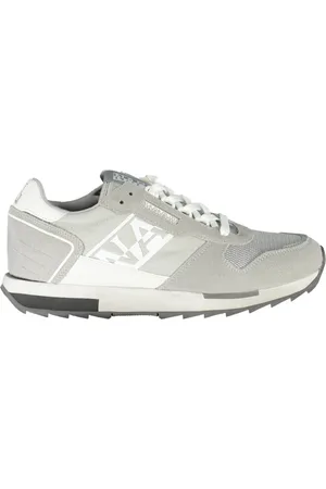 Napapijri Homme, Chaussures, Gris, Taille: 44 EU Chaussures de Sport Grises à Lacets avec Détails Contrastés