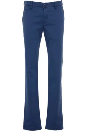 Jacob Cohen Homme, Pantalons, Bleu, Taille: W38 Chinos Slim Fit en Coton Bleu