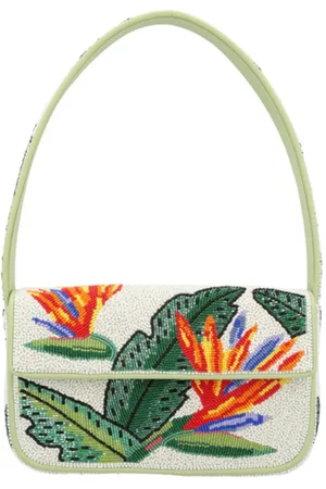 Staud Femme, Sacs, Multicolore, Taille: ONE Size Oiseaux du Paradis Sac en Cuir Végétalien Perles